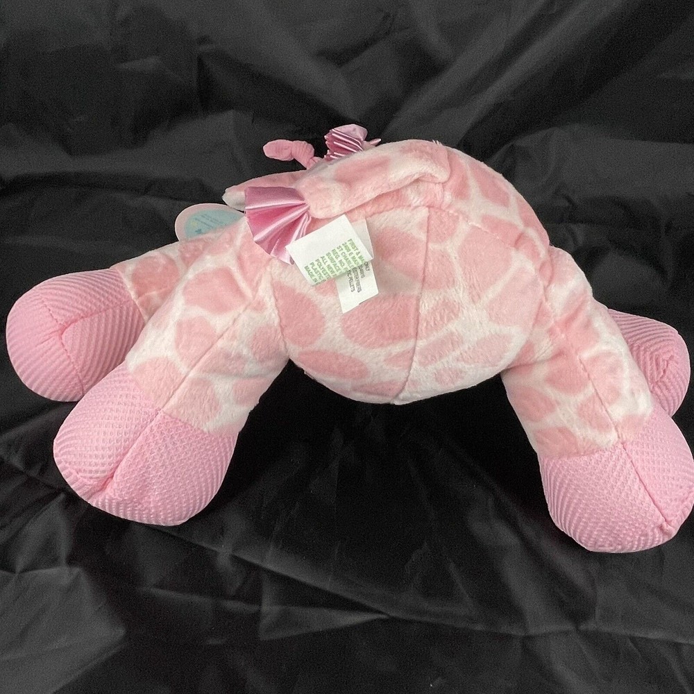 First And Main Jingles Pink Giraffe Baby Plush Rattle Stuffed Toy Soft Eye #2765 - Picture 8 of 12